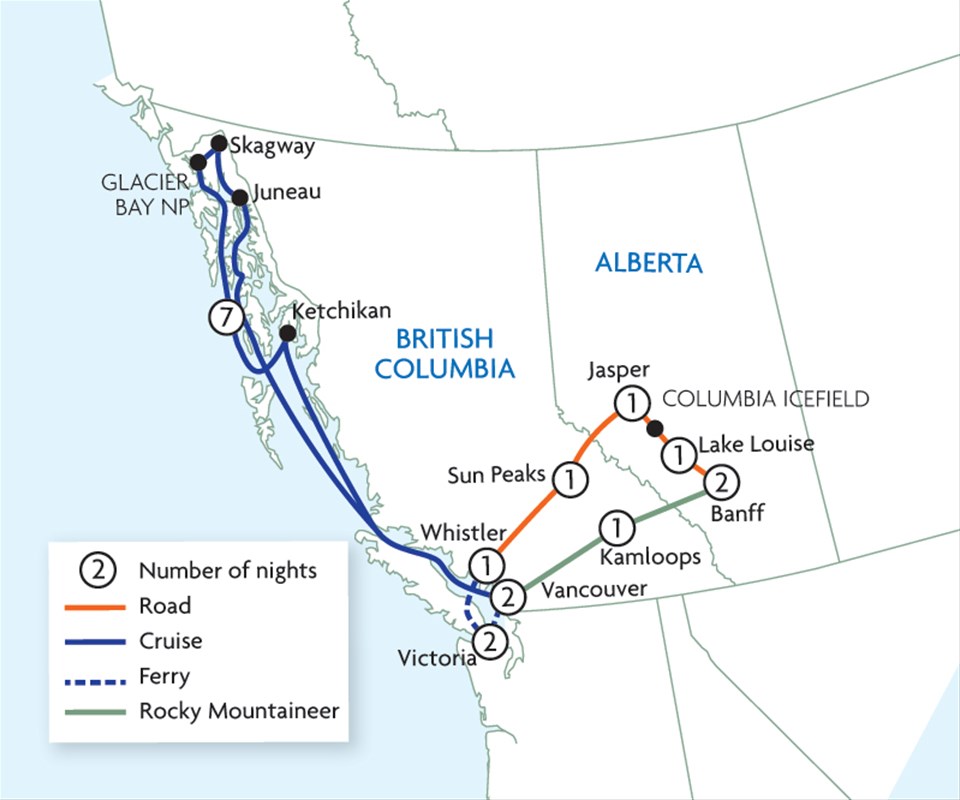 Rockies Explorer Including Alaska Cruise Trailfinders